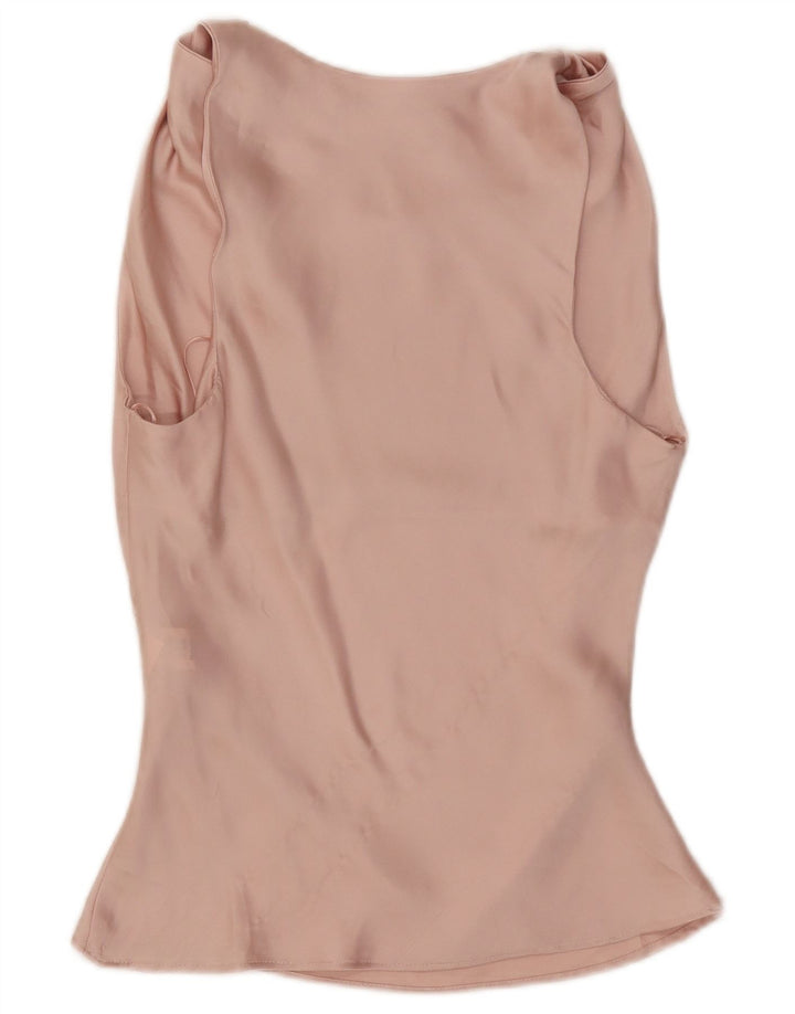 Zara Femme Chemisier sans manches Top UK 6 XS Rose Polyester
