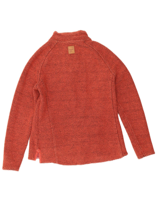Weird Fish Sweat-shirt surdimensionné à col zippé pour femme UK 10 Petit Orange