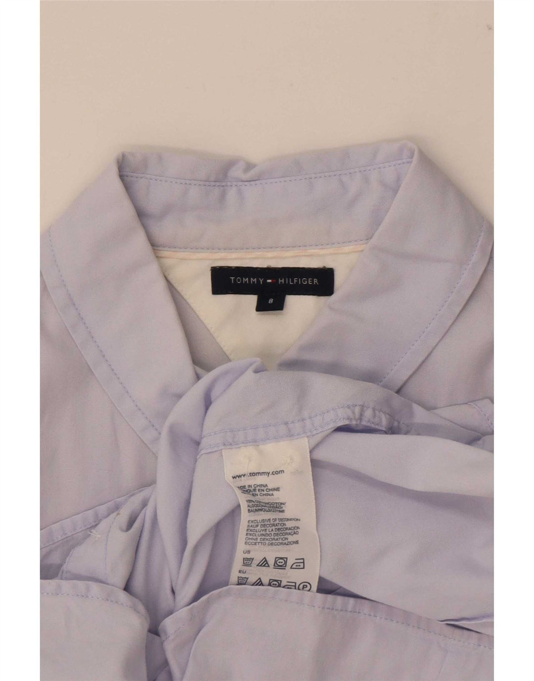 Tommy Hilfiger Chemise Femme US 8 Bleu Moyen Coton