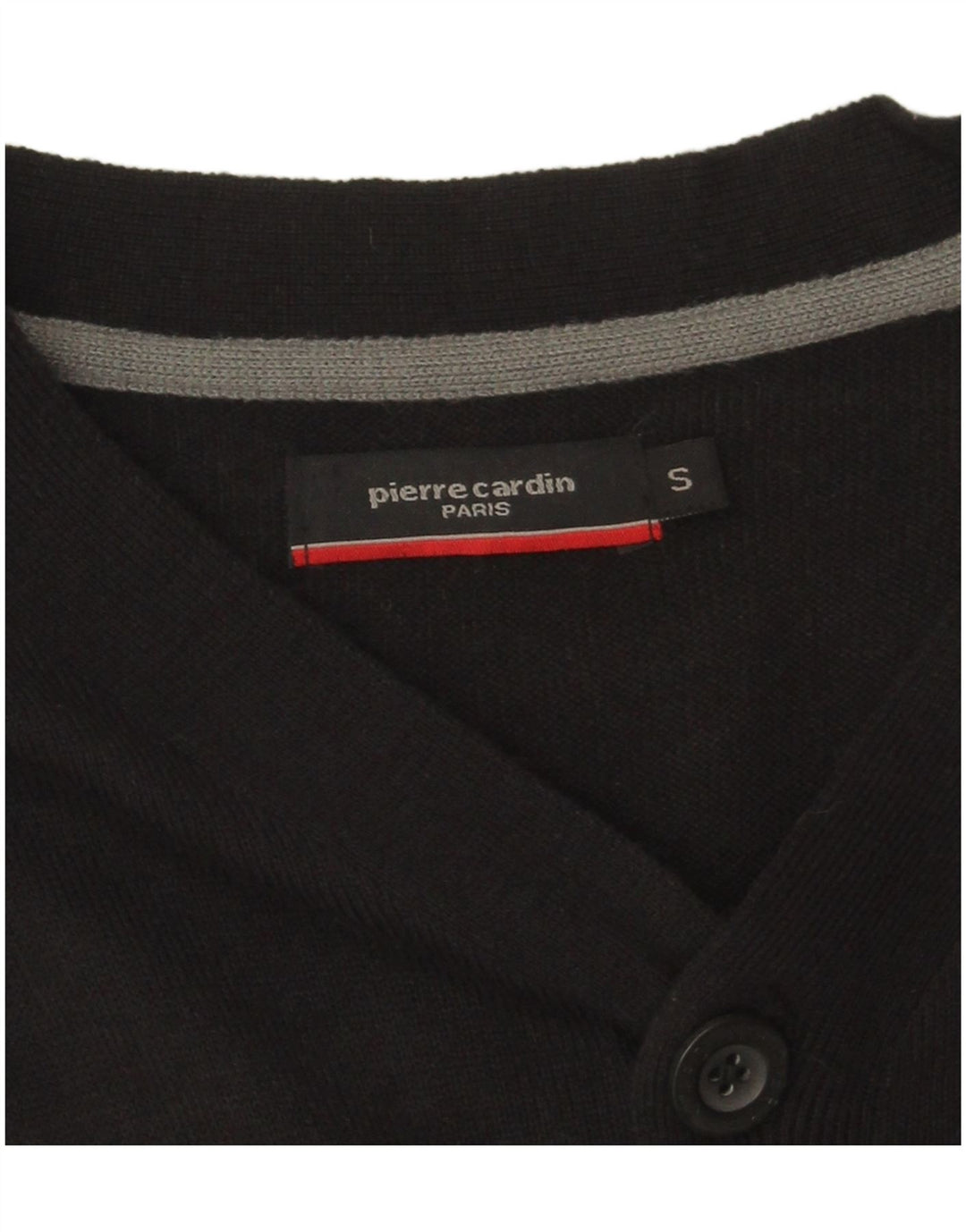 Pierre Cardin Pull Cardigan Homme Petit Acrylique Noir