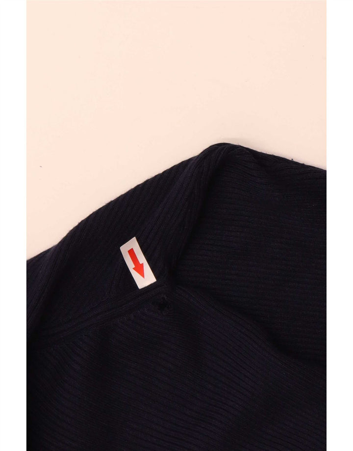 Marks & Spencer Pull cardigan long pour femme UK 14 Bleu marine moyen