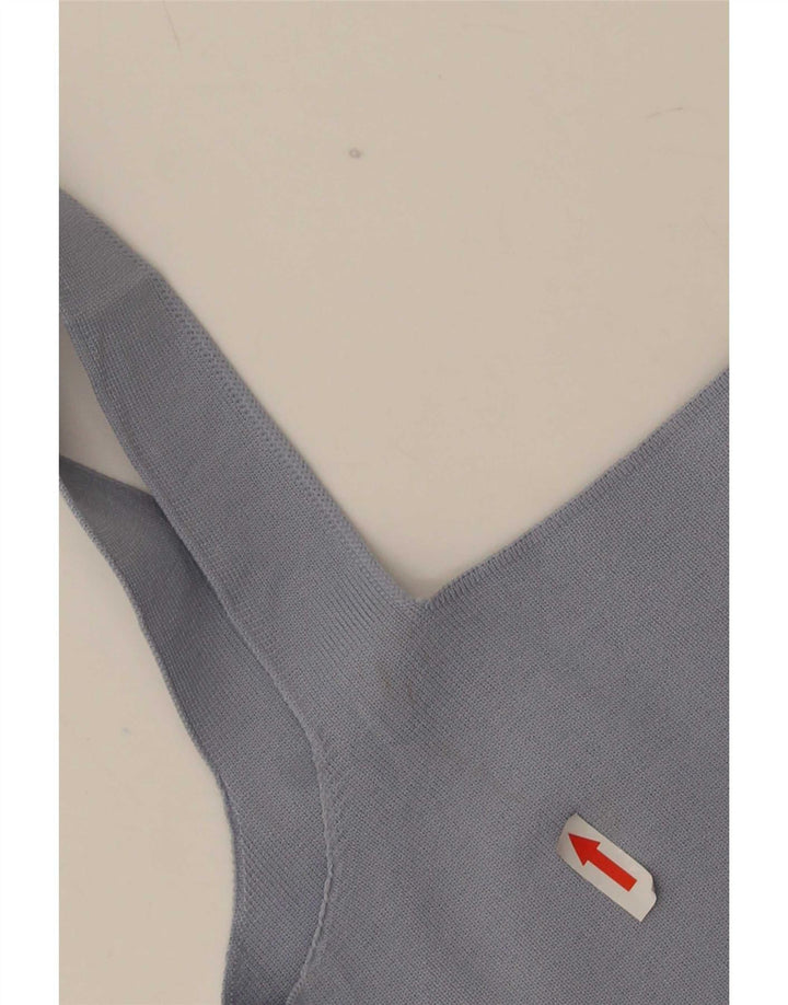 Zara Robe sans manches pour femme UK 12 Bleu moyen Polyester