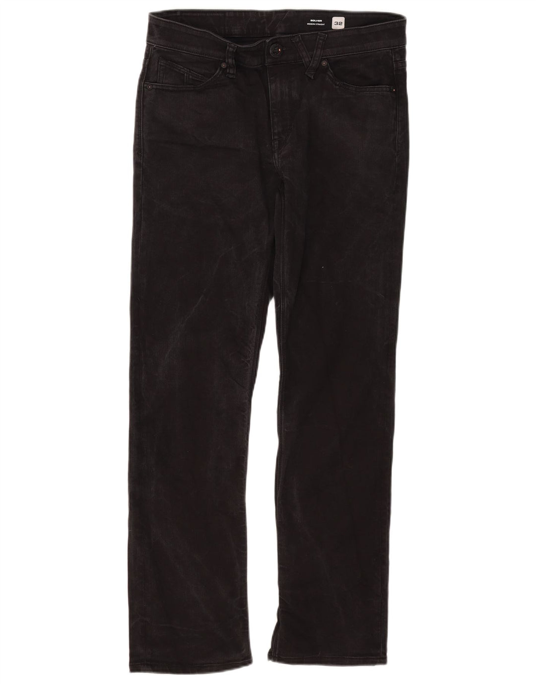 Volcom Jean droit Solver W32 L30 homme noir coton