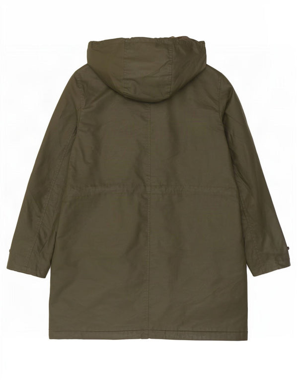 Marks & Spencer Veste à capuche en coton ciré pour femme UK 12 Kaki moyen