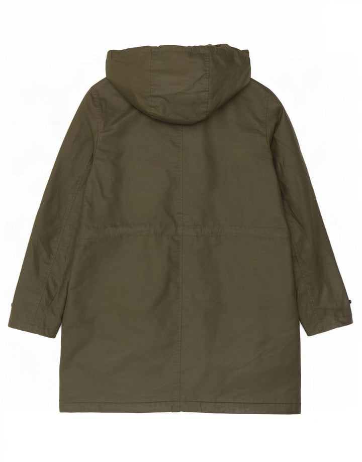 Marks & Spencer Veste à capuche en coton ciré pour femme UK 12 Kaki moyen