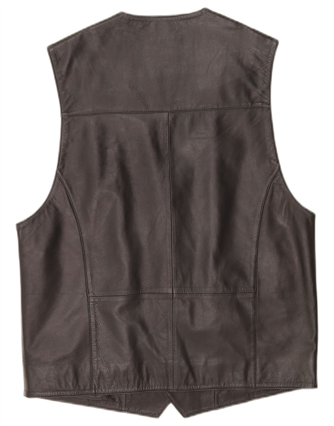 gilet en cuir homme vintage EU 50 cuir noir moyen