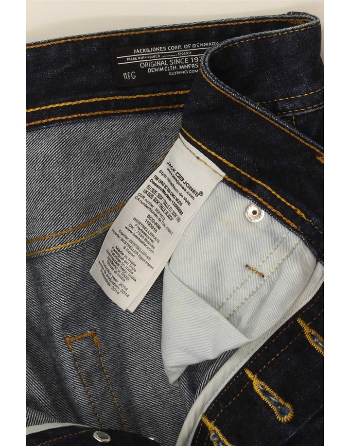 Jack & Jones Jean Slim Tim W30 L34 Homme Bleu Marine Coton