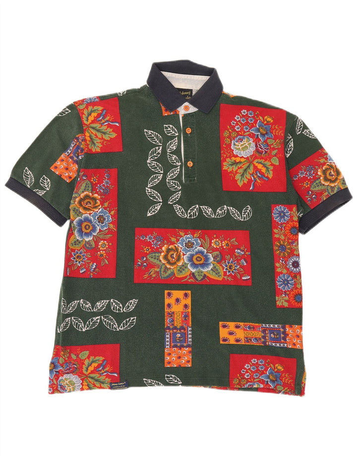 Johnny Lambs Polo Homme IT 52 Grand Vert Floral