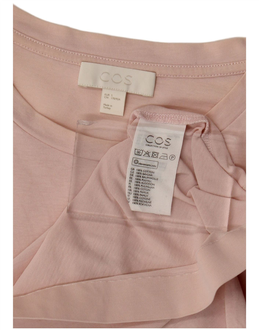 Cos T-Shirt Homme Haut Petit Rose Coton