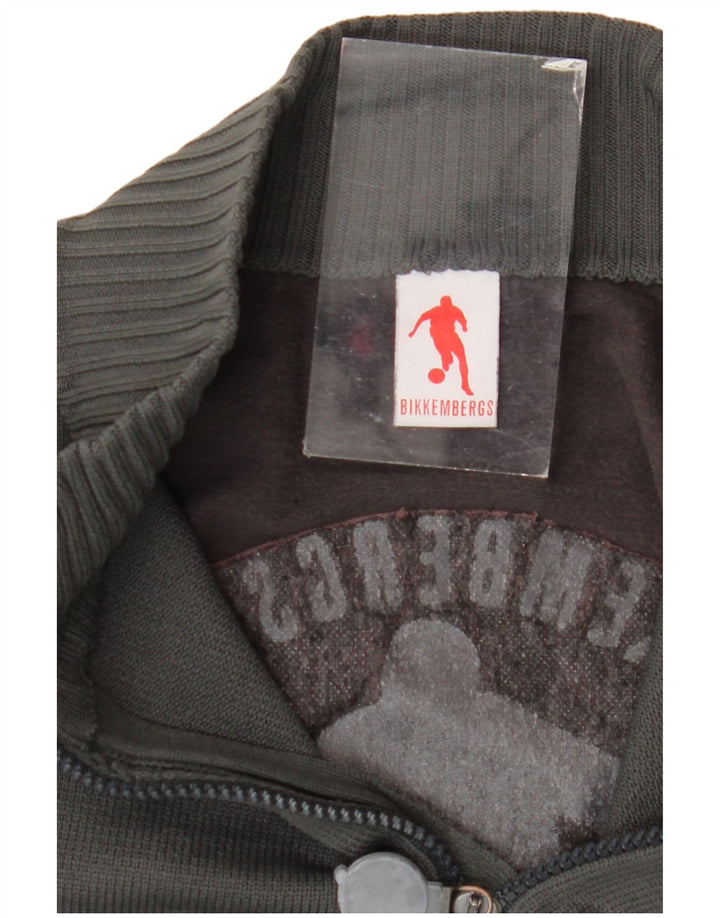 Bikkembergs Pull col zippé pour homme XL Gris