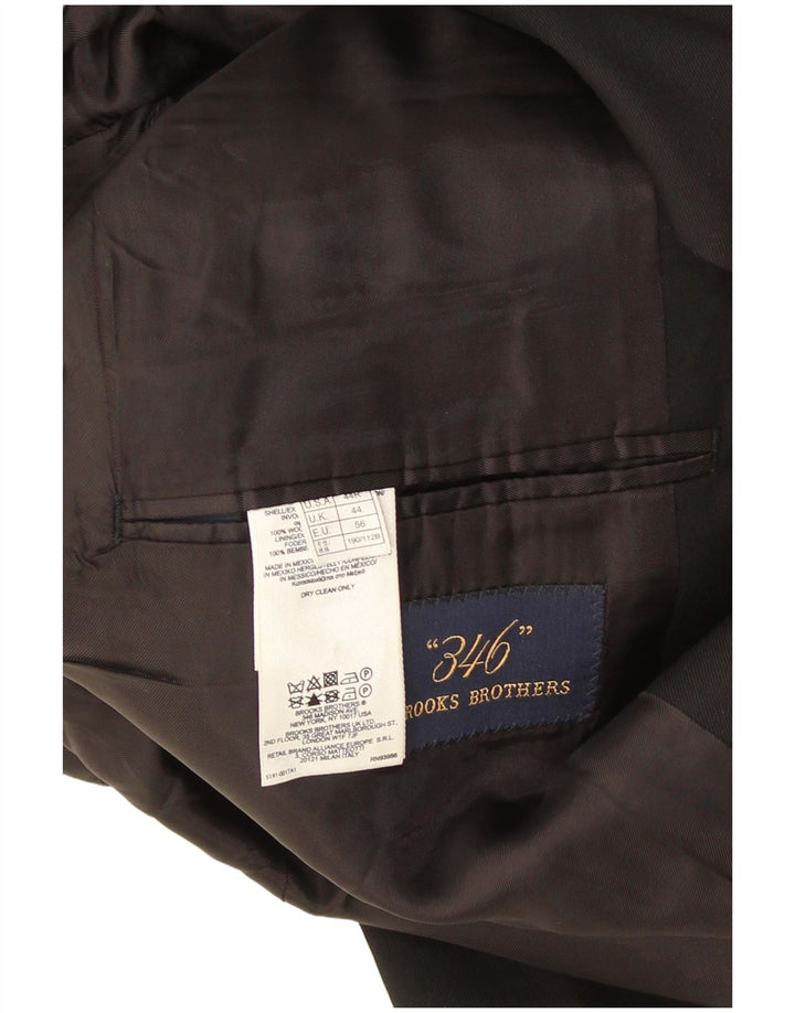 Brooks Brothers Veste blazer à 2 boutons pour homme UK 44 2XL Noir Laine Classique