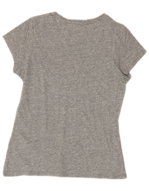 Levi's T-Shirt Graphique Femme UK 12 Gris Moyen Moucheté Coton