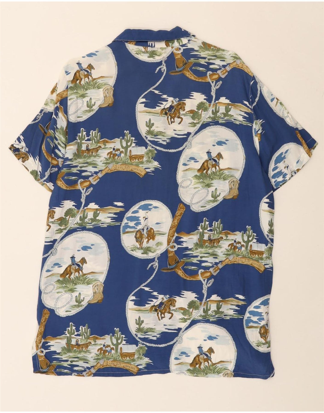 LES COPAINS Robe Chemise Motif Abstrait Femme IT 44 Bleu Moyen