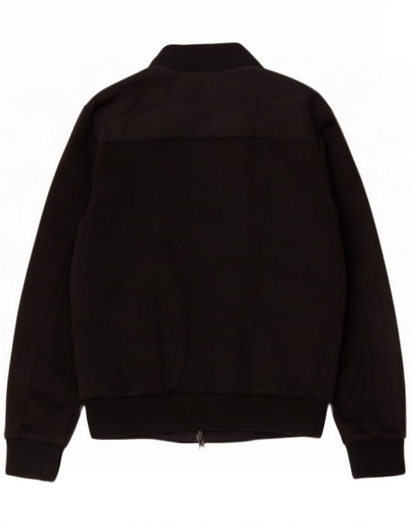 Zara Veste Bomber Homme UK 40 Large Noir Polyester