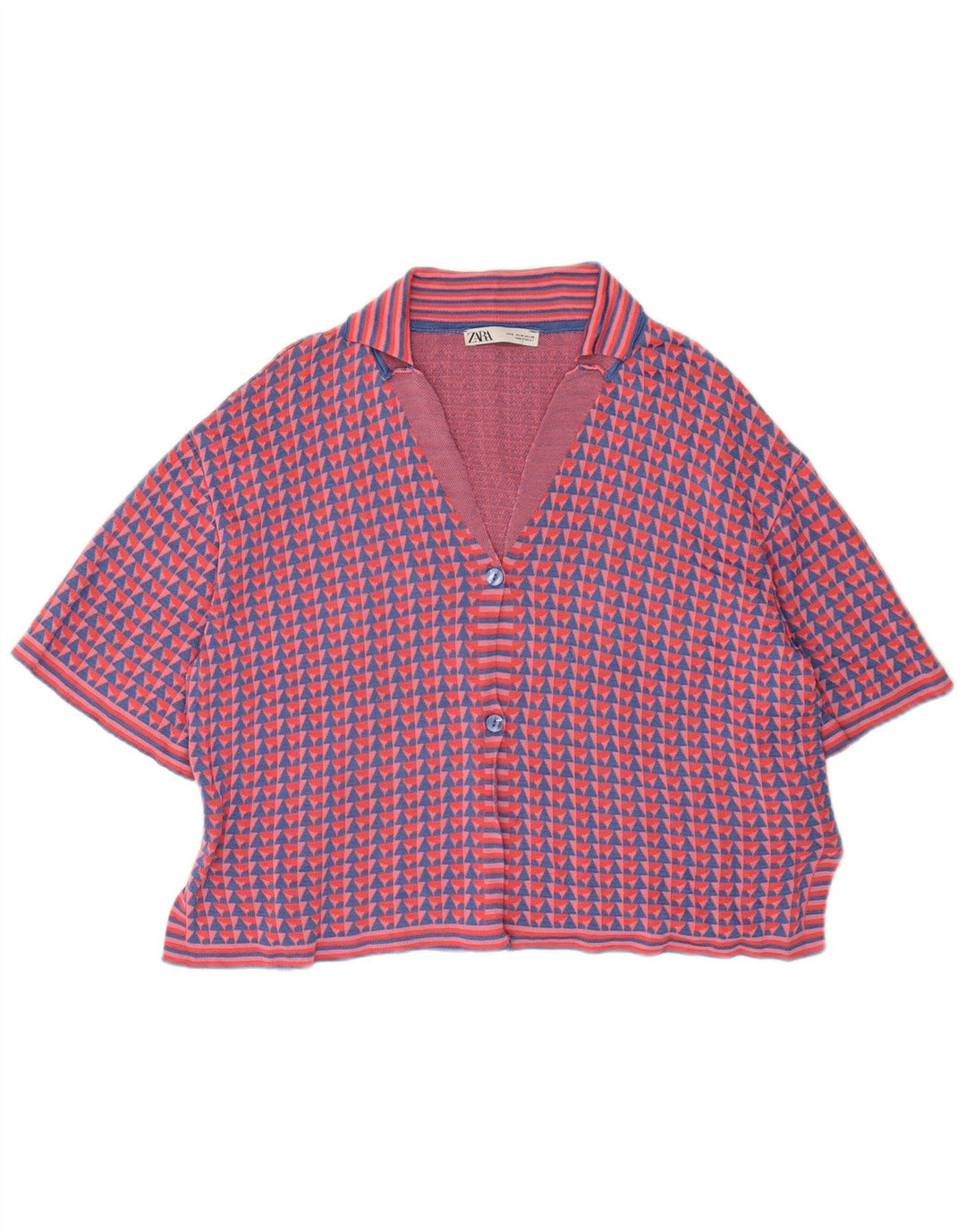 Zara Cardigan à manches courtes pour femme UK 14 Medium Multicolore