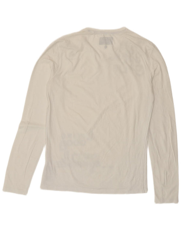 Guess Haut graphique extra fin pour hommes à manches longues en coton blanc moyen