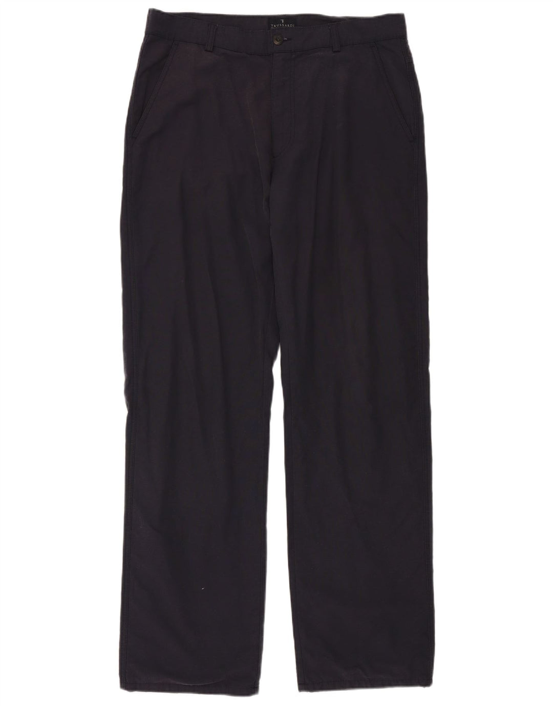 TRUSSARDI Pantalon Chino Droit Homme IT 52 XL W36 L34 Bleu Marine Coton
