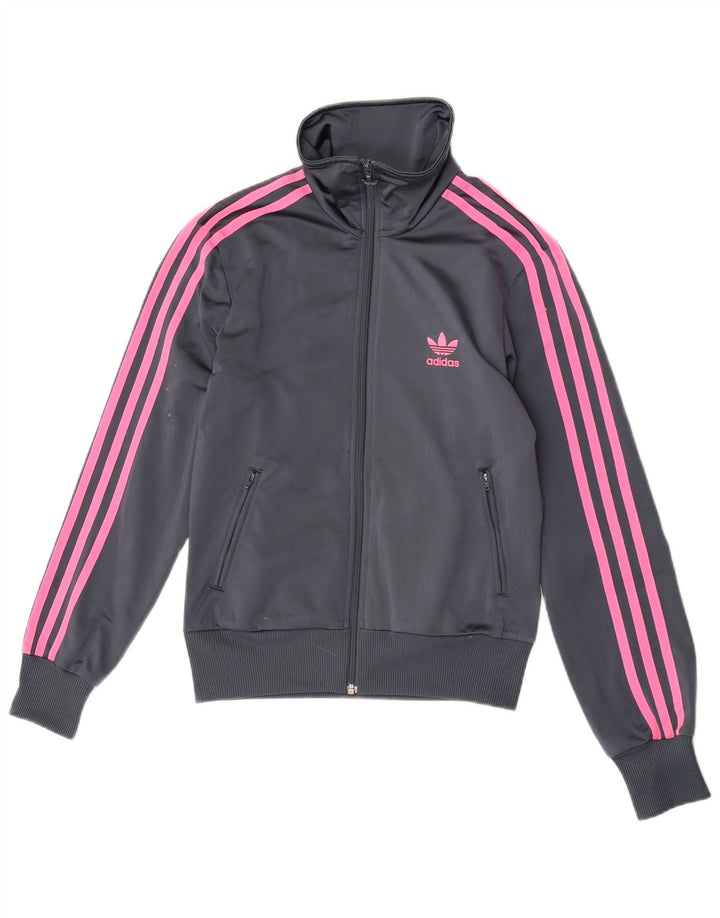 Adidas Veste de survêtement pour femme EU 38 Petit Gris Polyester