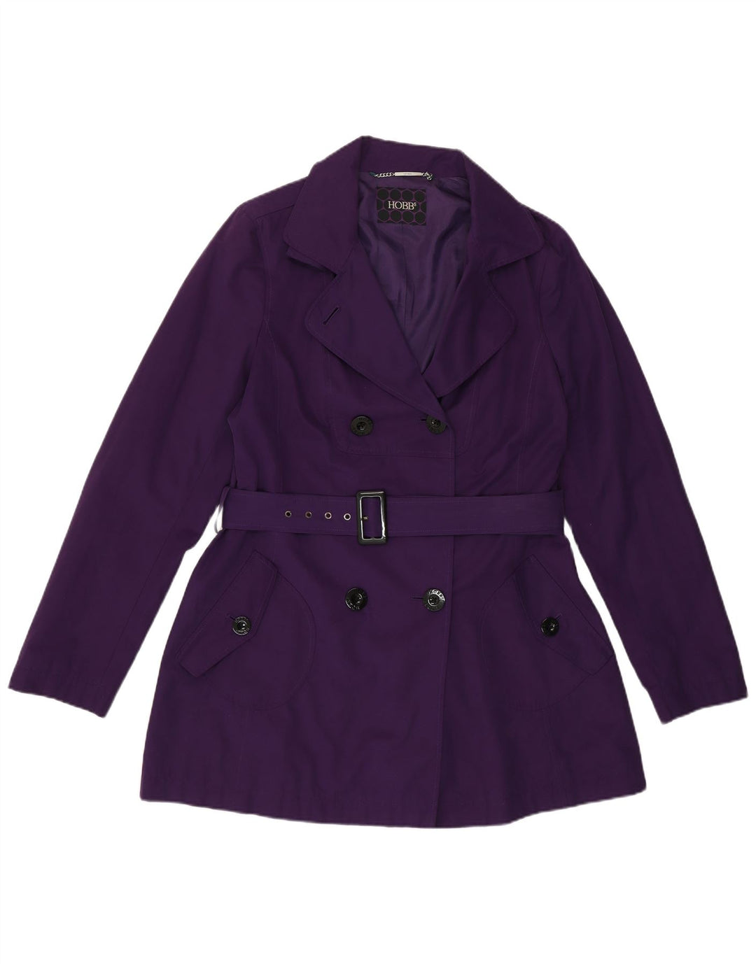 Hobbs Trench-Coat Femme UK 12 Violet Moyen Polyester