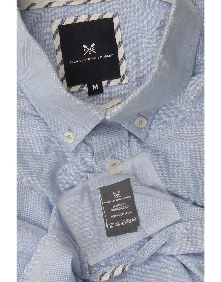 Chemise à manches courtes homme Crew Clothing en coton bleu moyen