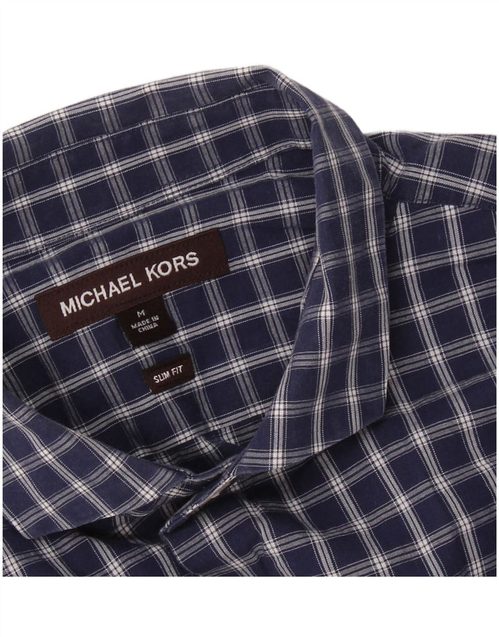 MICHAEL KORS Chemise Slim Fit Homme Bleu Marine Carreaux