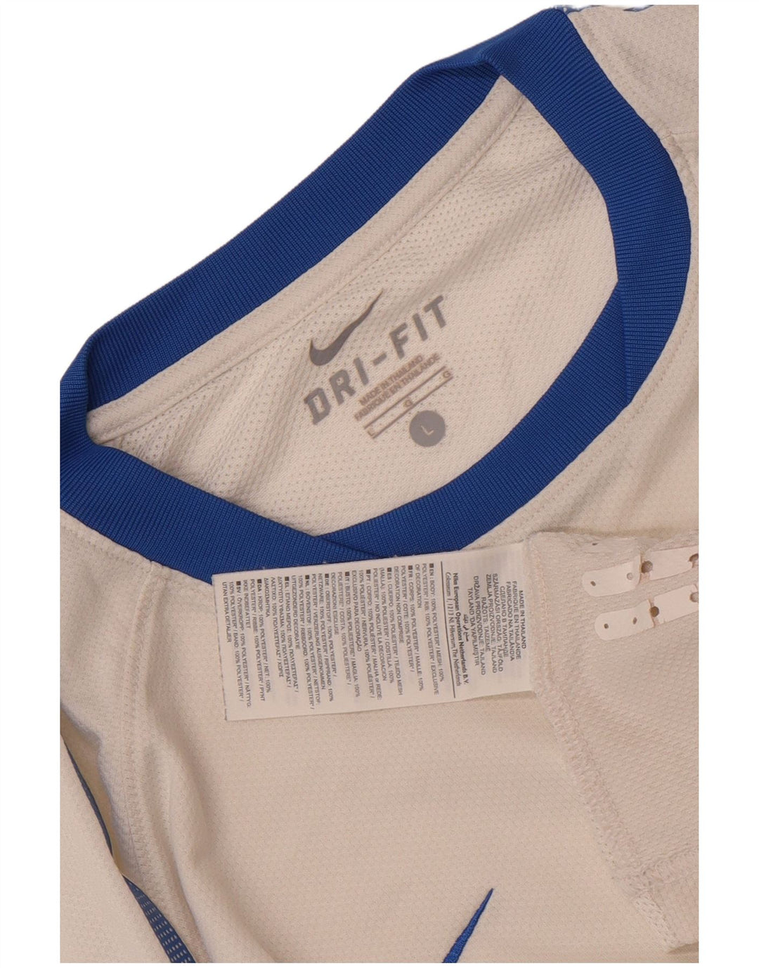 Nike Haut Dri Fit à manches longues pour homme en polyester color block Blanc Taille L