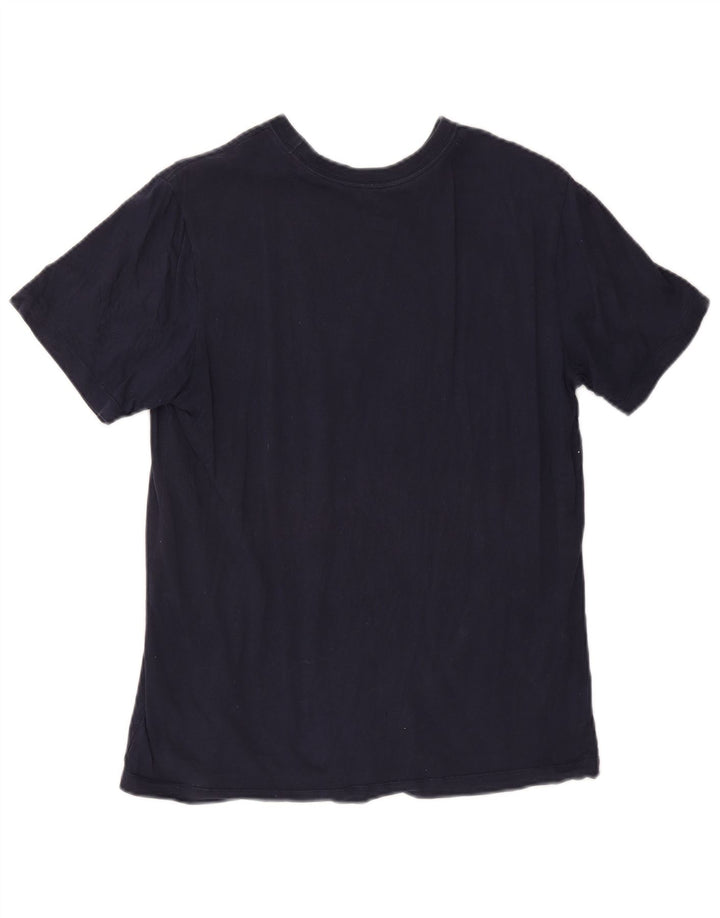 NIKE Homme T-Shirt Graphique Haut Bleu Marine Moyen Coton