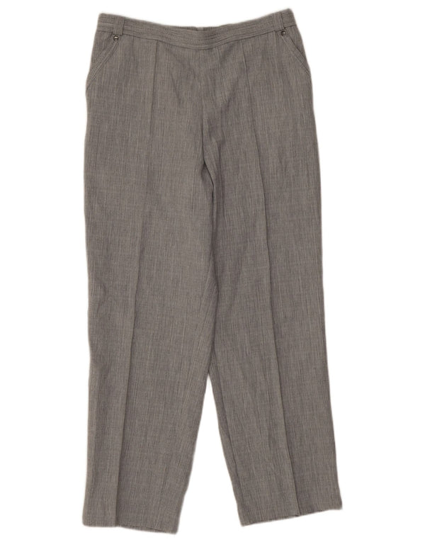 Marks & Spencer Pantalon court décontracté pour femme UK 12 Medium W30 L27 Gris