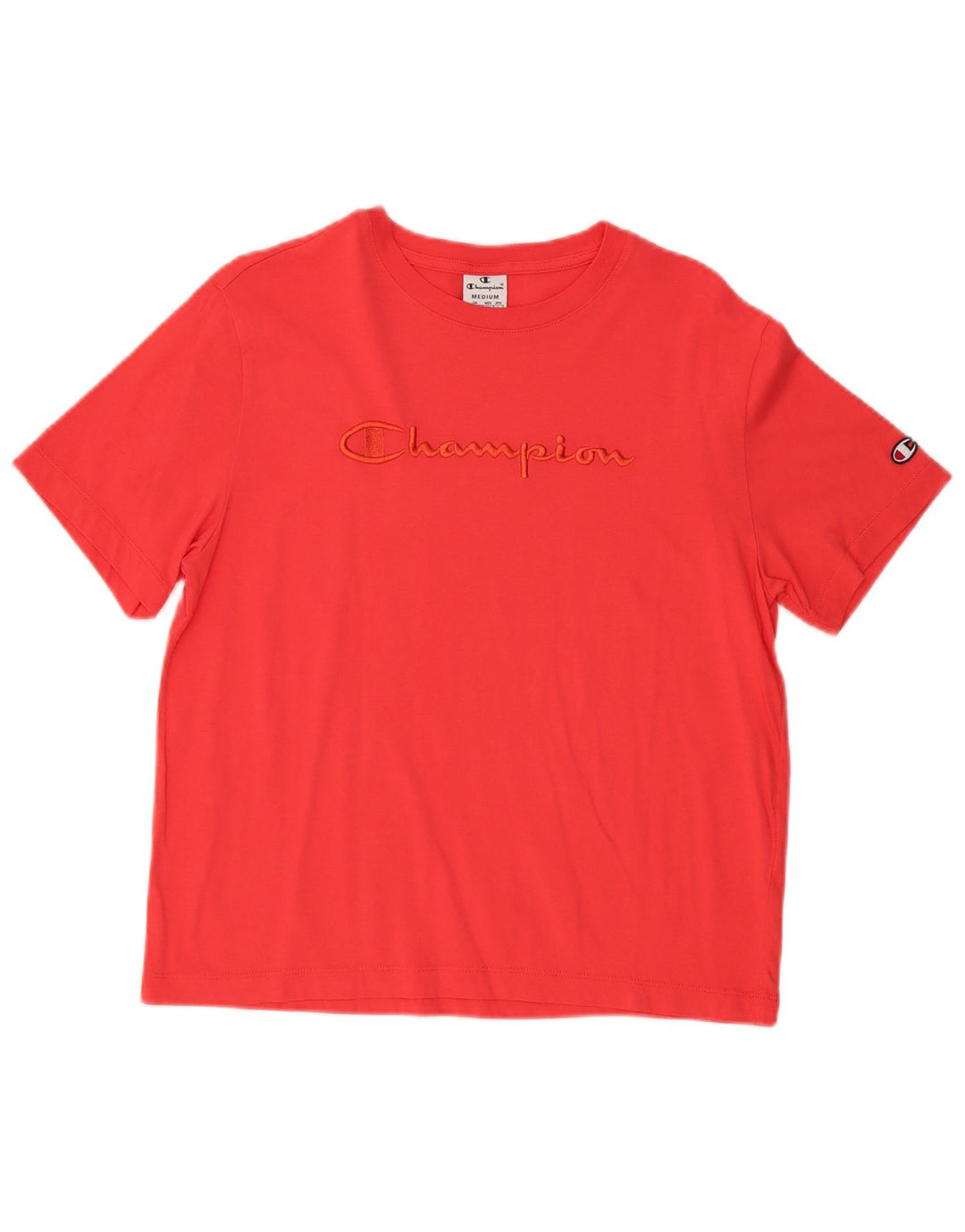 CHAMPION T-shirt graphique pour femme UK 14 Rouge moyen