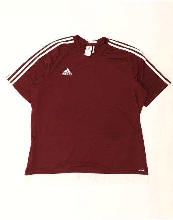 Adidas Climalite T-Shirt Top 2XL Bordeaux Polyester