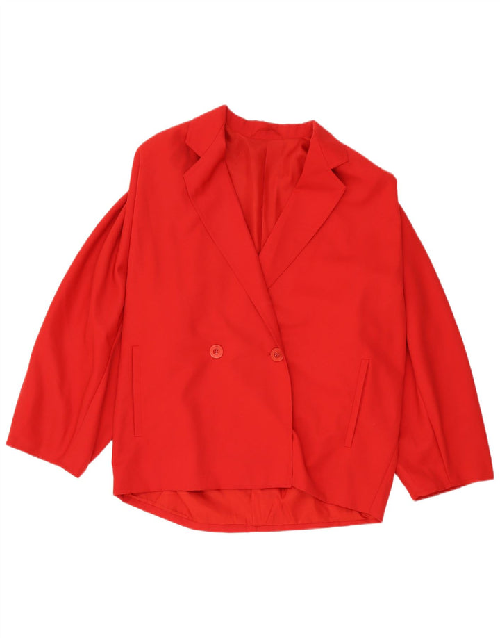 Max Mara Veste blazer surdimensionnée à double boutonnage pour femme UK 10 Small Rouge