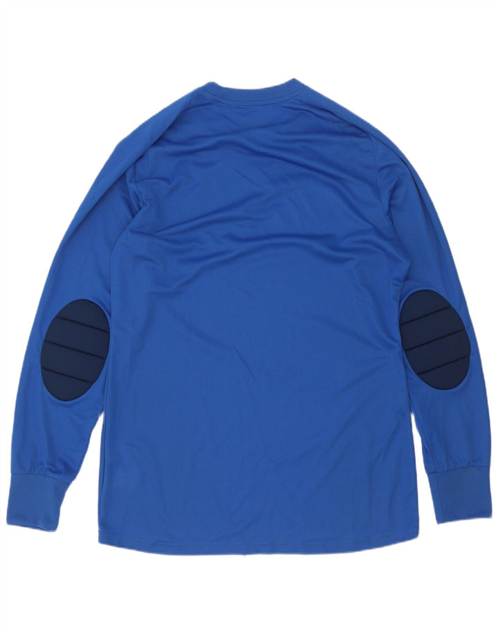 Adidas Hommes Climalite Haut À Manches Longues Bleu Moyen Colorblock Polyester