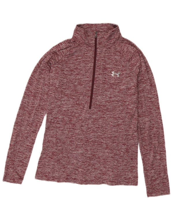 Under Armour Haut de survêtement Heat Gear pour femme UK 6 XS Bordeaux