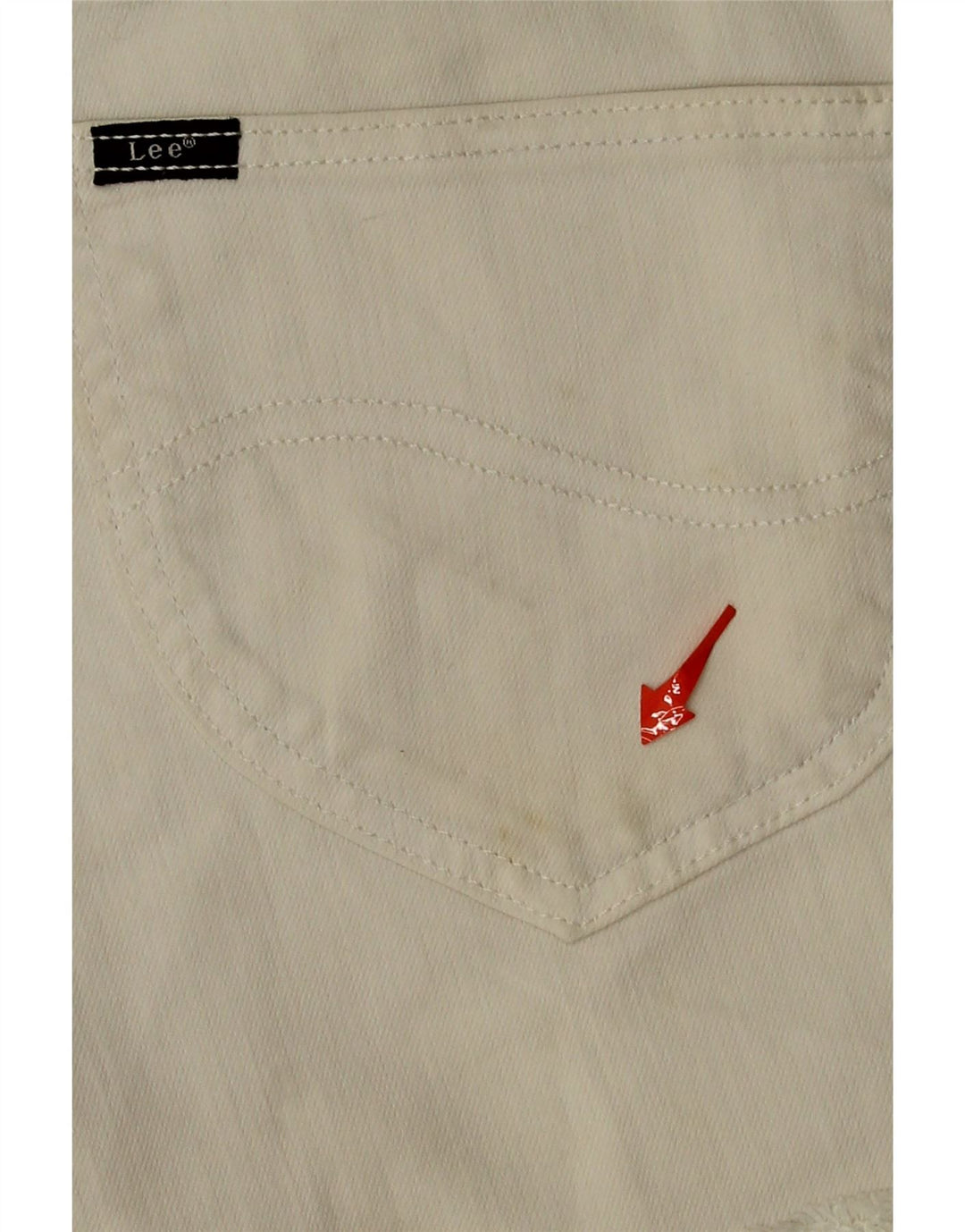 LEE Womens Scarlett Denim Shorts W31 Medium White Cotton Vintage Lee and Second-Hand Lee from Messina Hembry 