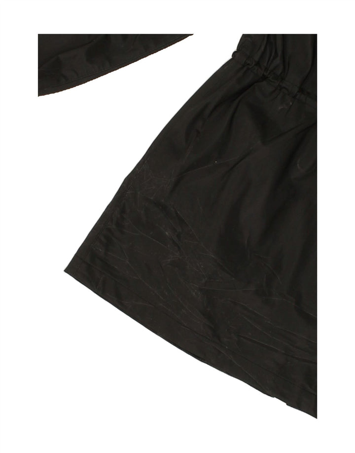 BASILE Womens Hooded Rain Jacket UK 14 Medium Black | Vintage Basile | Thrift | Second-Hand Basile | Used Clothing | Messina Hembry 