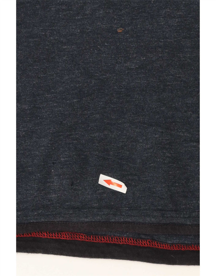 Fat Face Haut à manches longues pour homme en coton color block bleu marine Taille L