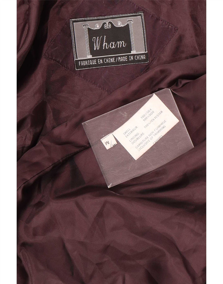 vintage Mens Bomber Jacket UK 38 Moyen Violet Soie