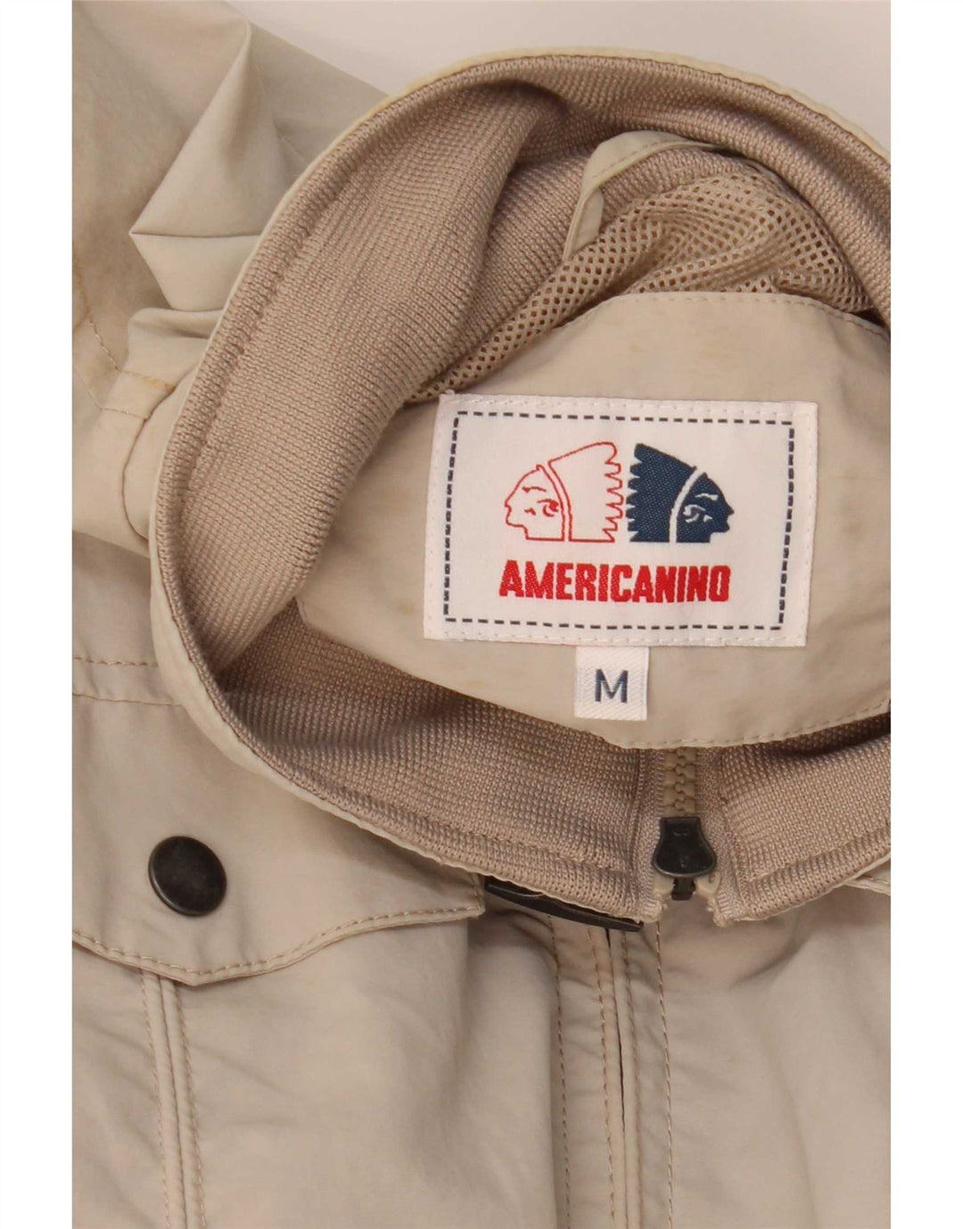 Americanino Veste Bomber Homme UK 38 Beige Moyen Polyamide