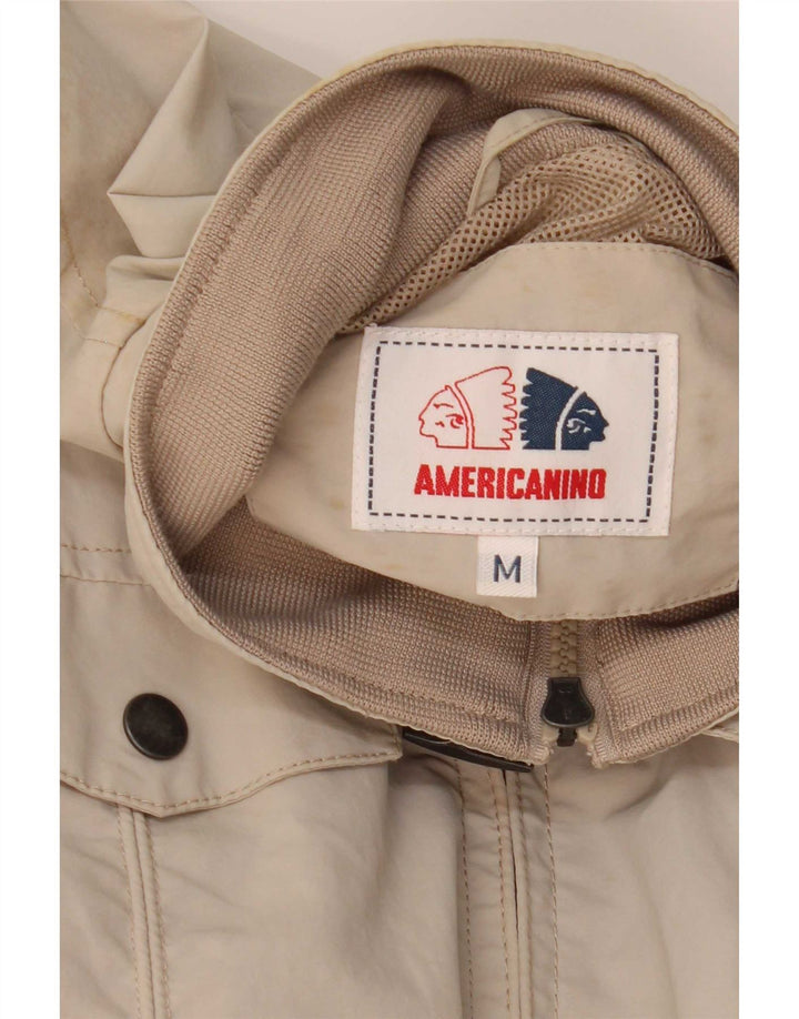 Americanino Veste Bomber Homme UK 38 Beige Moyen Polyamide