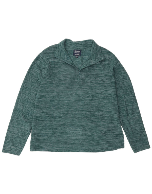 Mountain Warehouse Pull polaire à col zippé pour femme UK 16 Large Vert moucheté