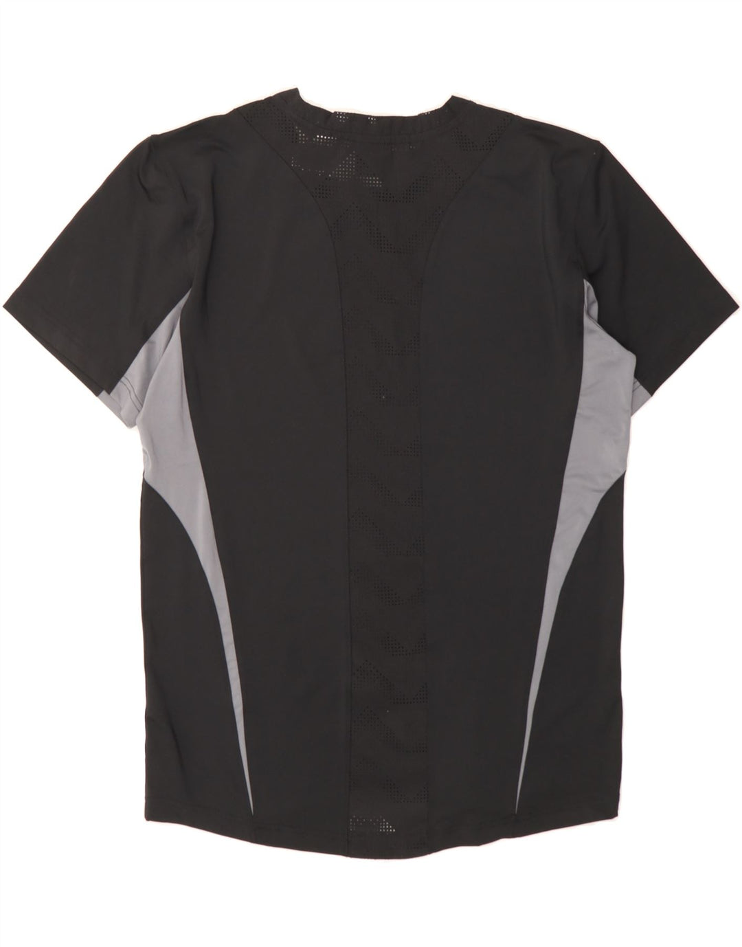 REEBOK Mens T-Shirt Top Medium Black Colourblock Polyester Vintage Reebok and Second-Hand Reebok from Messina Hembry 