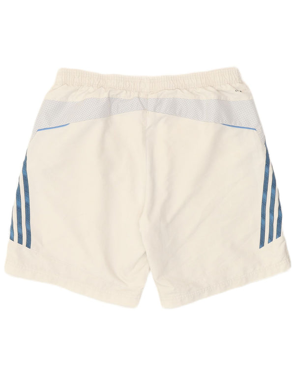 Adidas Hommes Climalite Sport Shorts Grand Blanc Polyester