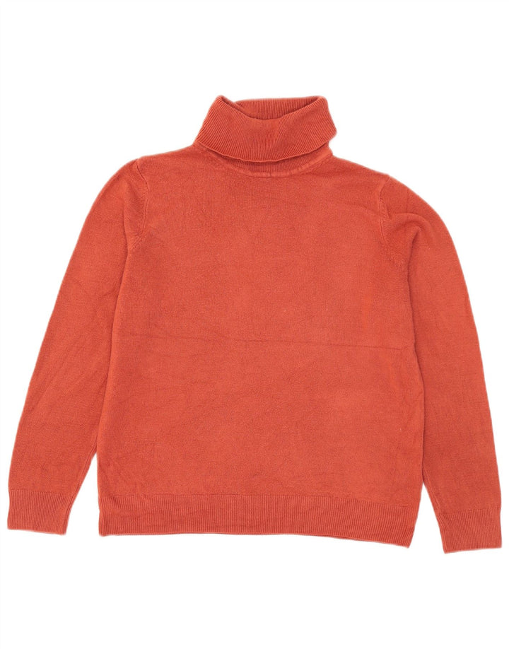 Marks & Spencer Pull col roulé pour femme UK 12 Acrylique orange moyen