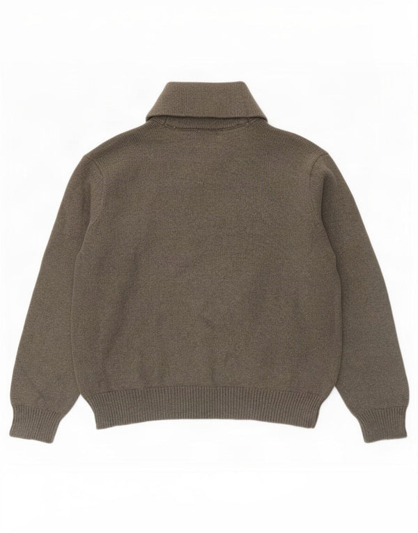Polo Ralph Lauren Pull à col châle pour femme UK 18 XL Coton gris
