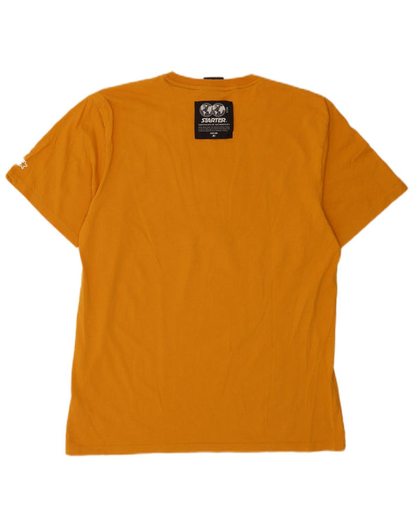 Starter T-Shirt Graphique Homme Top 2XL Jaune Coton