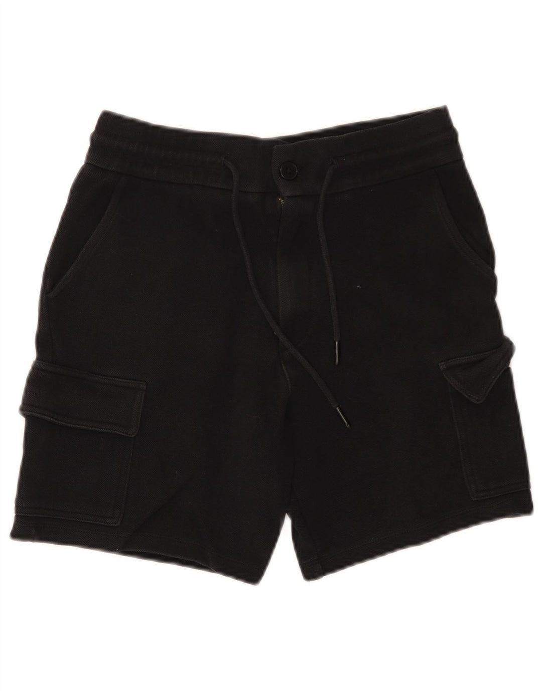 Zara Short Cargo Homme Petit W30 Coton Noir
