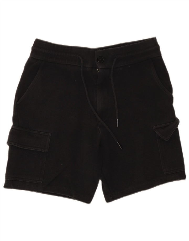 Zara Short Cargo Homme Petit W30 Coton Noir