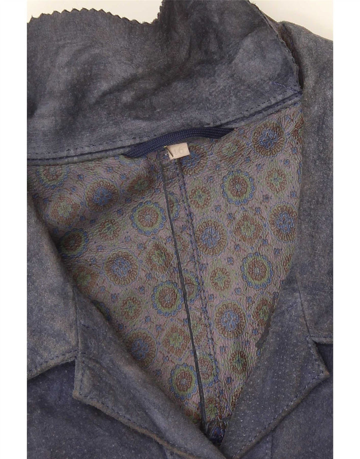 veste en daim homme vintage IT 46 Grand Bleu Marine