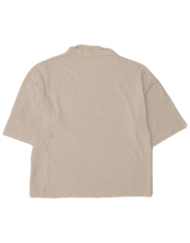 Zara T-shirt surdimensionné pour femme UK 10 Petit coton blanc