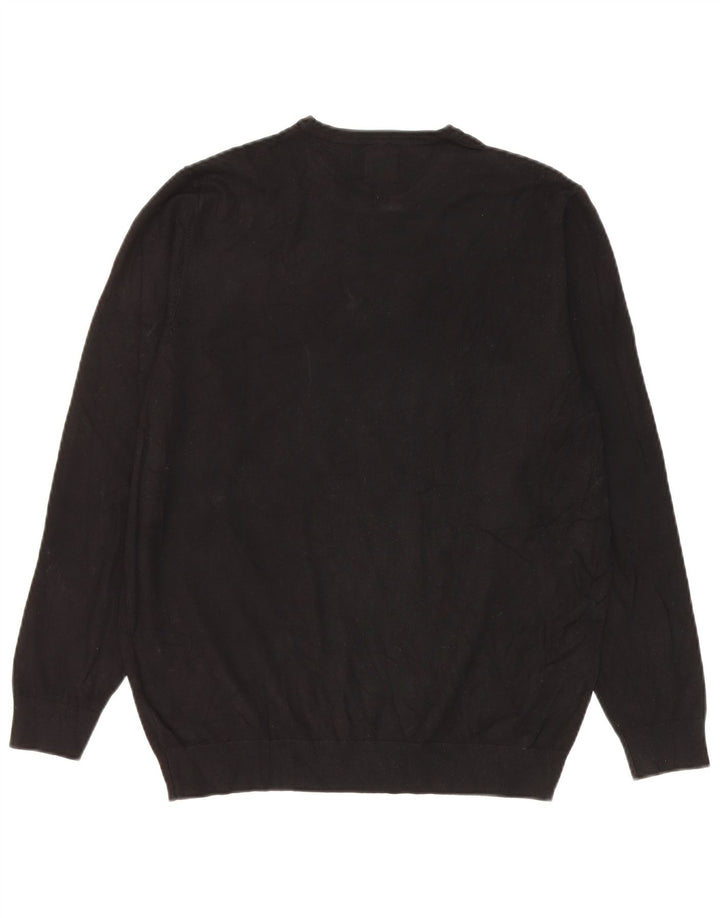Zara Pull à col rond pour homme Noir moyen